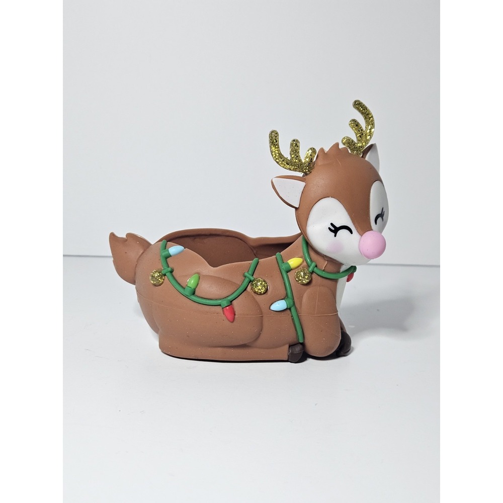Retired Bath & Body Works Reindeer Christmas Hand Soap Holder Sleeve Holiday New
